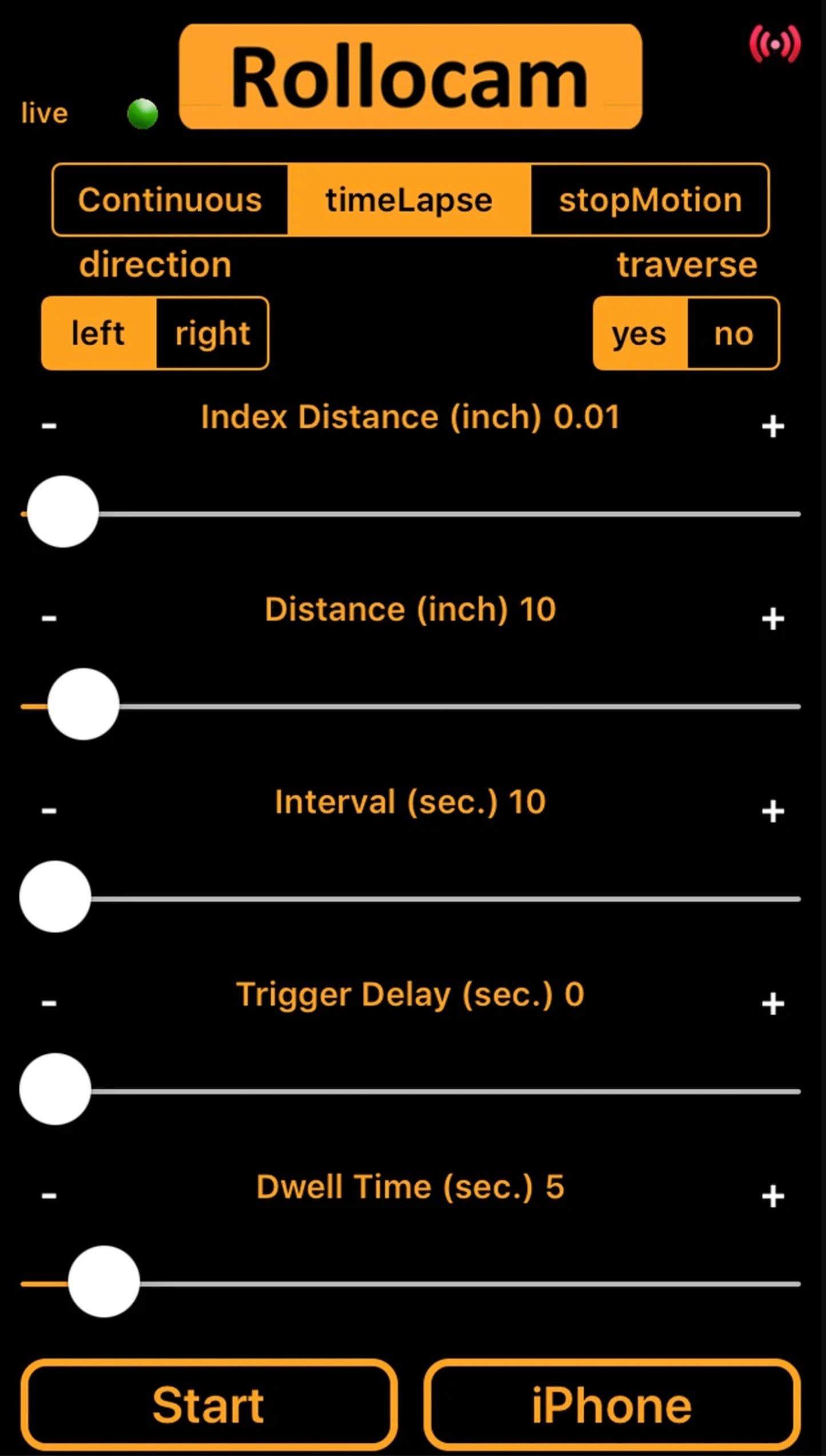 Rollocam H-2 - Face Following intelligent, portable tripod for SmartPhones and small cameras