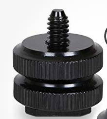 Cold shoe to 1/4" adapter