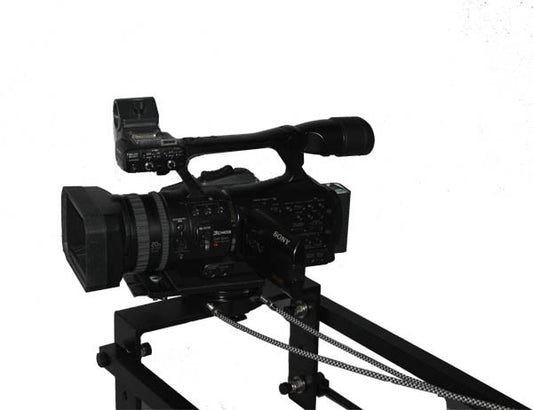 12 foot dual arm camera Jib with mechanical pan and tilt (cable operating Pan Head)