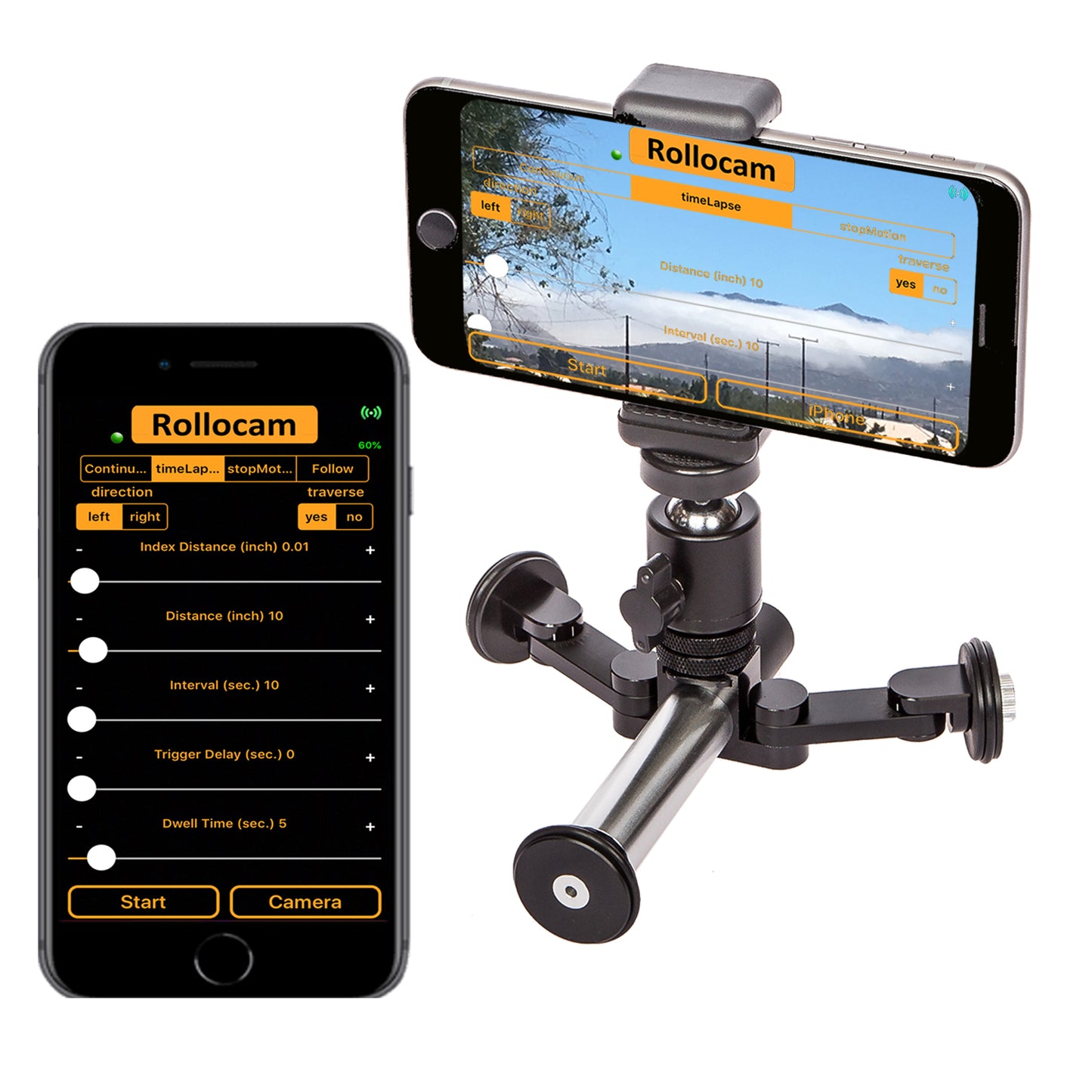 Rollocam H-2 - Face Following intelligent, portable tripod for SmartPhones and small cameras