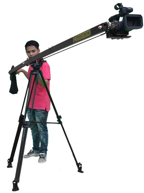 12 foot Single arm Jib with Remote Pan Tilt & BackPack