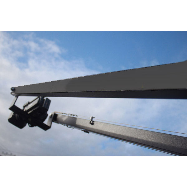 12 foot dual arm camera Jib with mechanical pan and tilt (cable operating Pan Head)